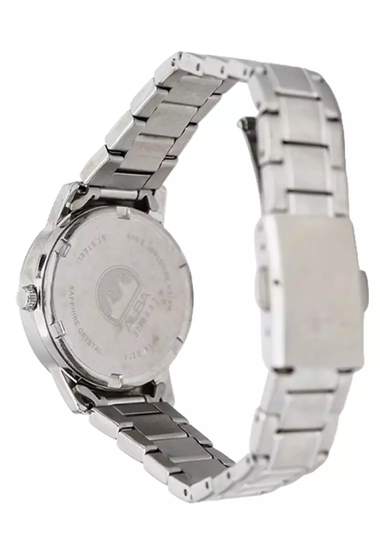 Jam Tangan Wanita Alba Original Garansi Resmi AH7A07 AH7A07X1 Strap Stainless Steel Silver Angka Romawi