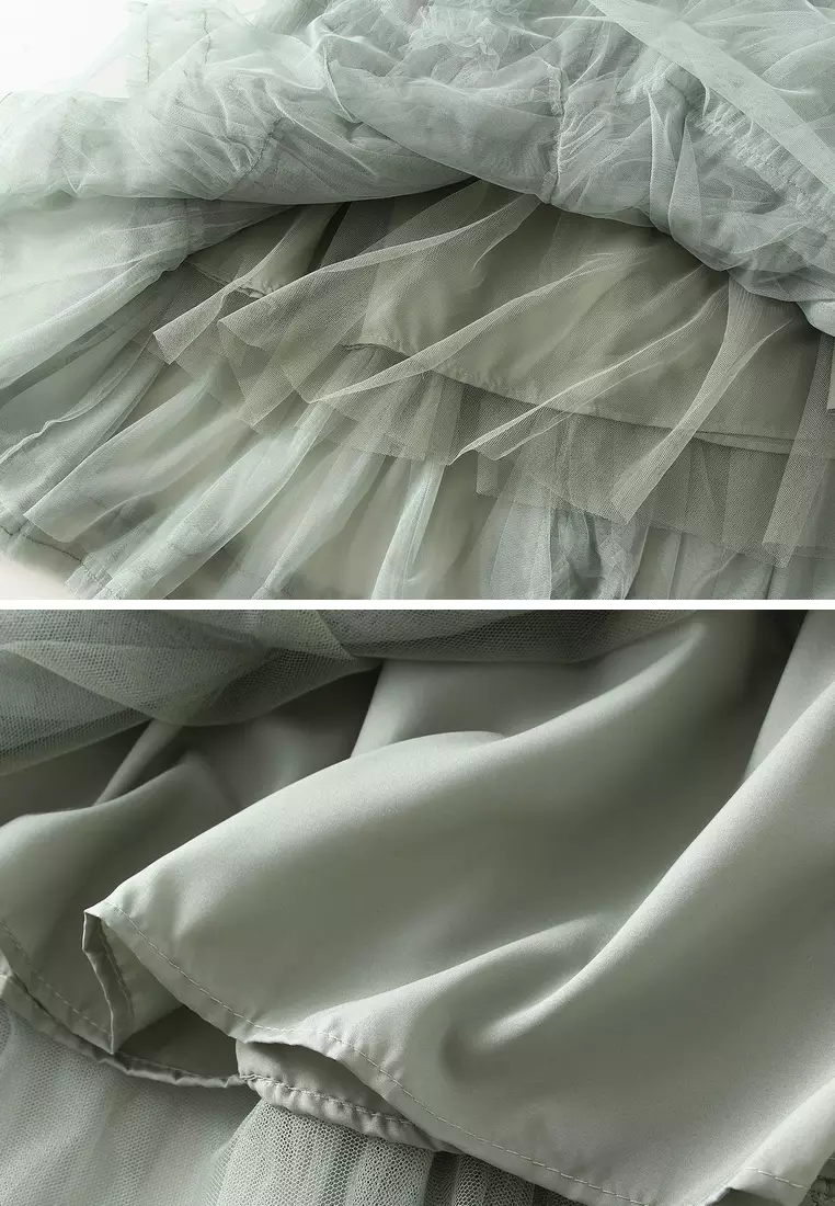 Multi-tiered Tulle Tiered Skirt AF1298