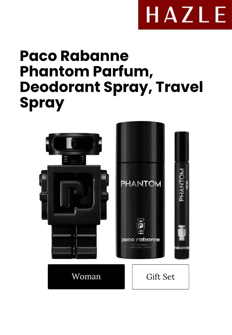 [Gift Set] Phantom Man Parfum 100 ml + Deodorant Spray 150 ml + Travel Spray 10 ml