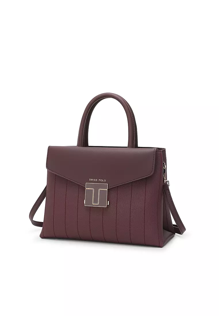 Women's Top Handle Bag / Sling Bag / Crossbody Bag / Shoulder Bag (Tas Tangan / Tas Selempang / Tas Bahu) - Merah