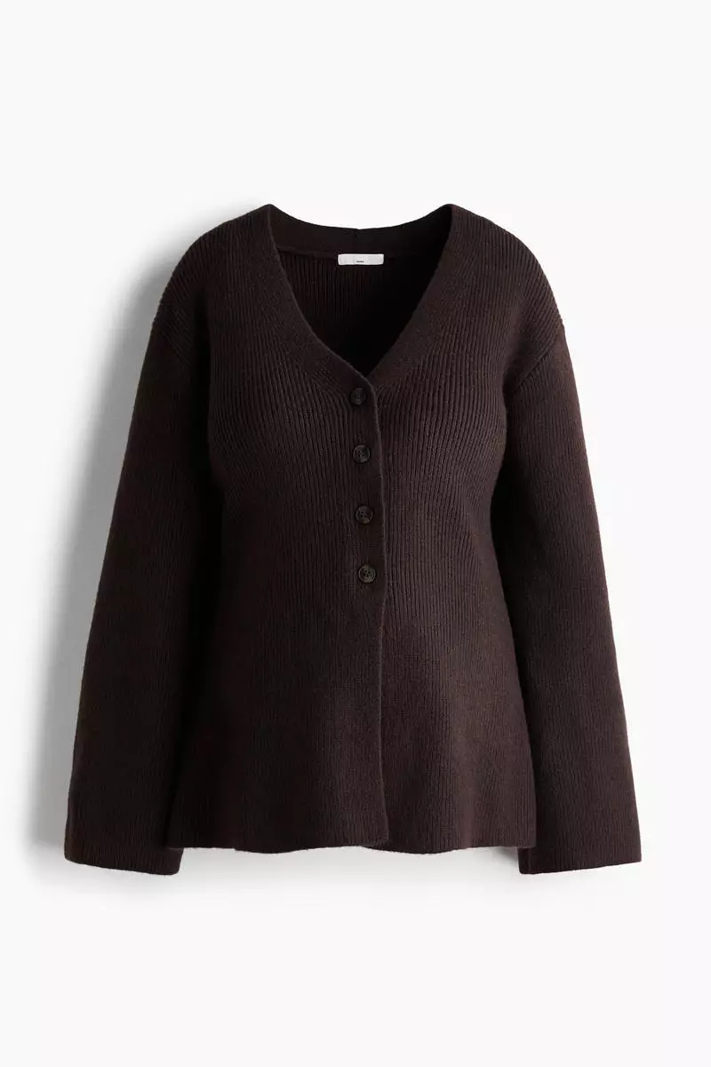 MAMA Rib-knit cardigan