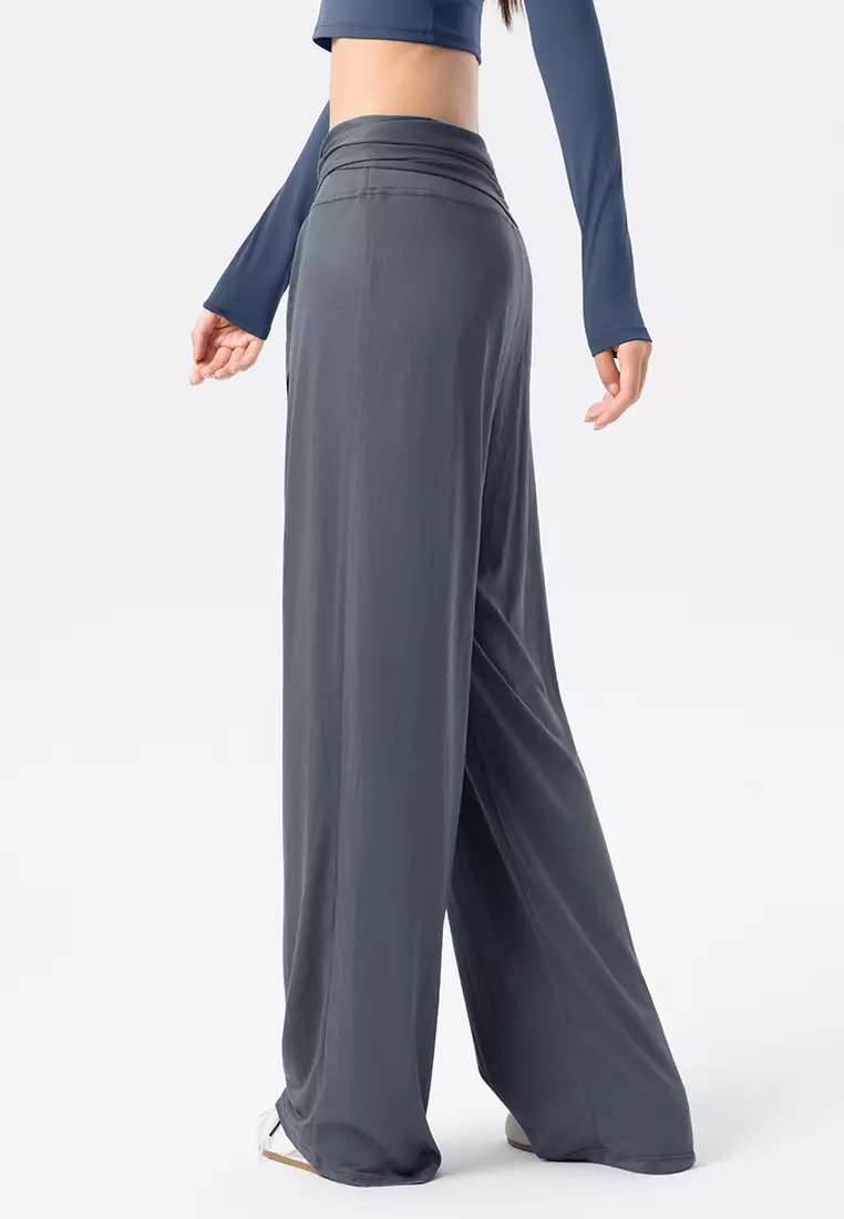 Low Waist Draped Wide Leg Pants DSG-DWL125601