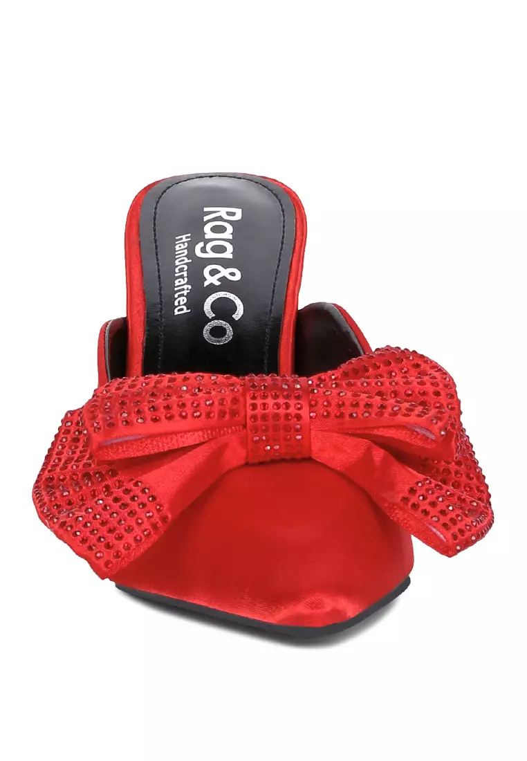 Red bow clearance sandals