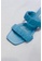 TAV blue [Korean Designer Brand][Order-made] Ruched double strap heeled mules - Ocean Blue 536CCSH6F4EFAFGS_3