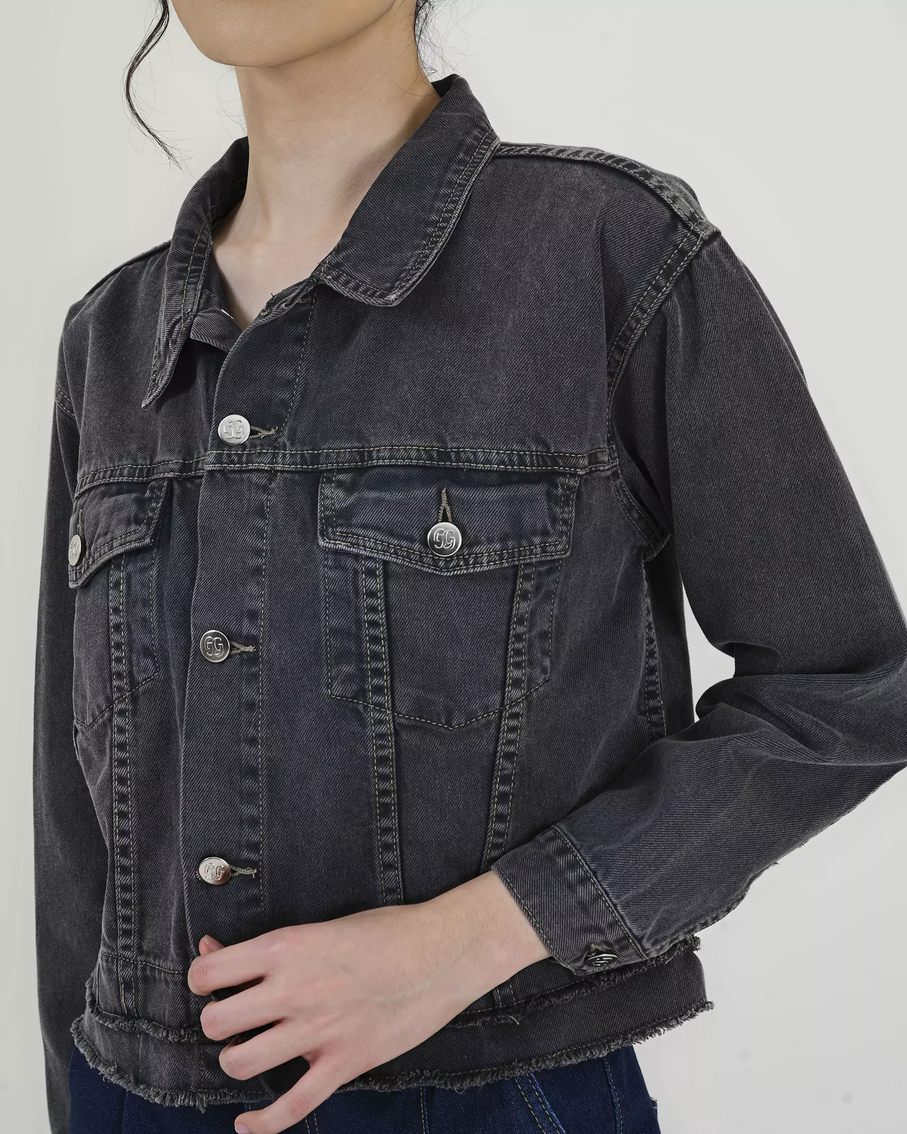 Geulis.id MOLA DENIM JACKET - Ash Grey