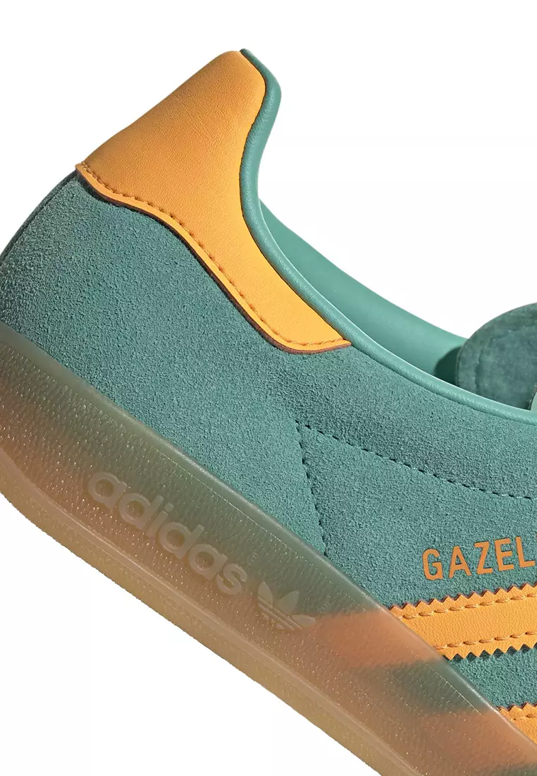 adidas gazelle silver green womens adidas W Gazelle Indoor 'Green Glow Pink' 10.5