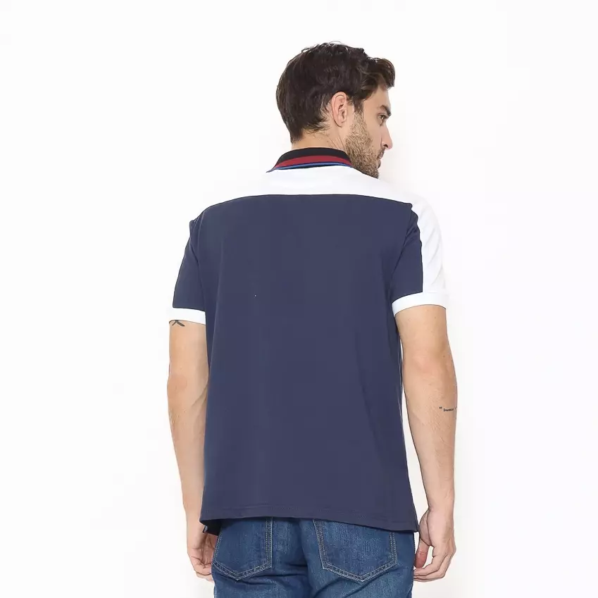 Hammer Men Fashion Polo G1PI041N1 | Kaos Kerah Pria Lengan Pendek Navy Putih