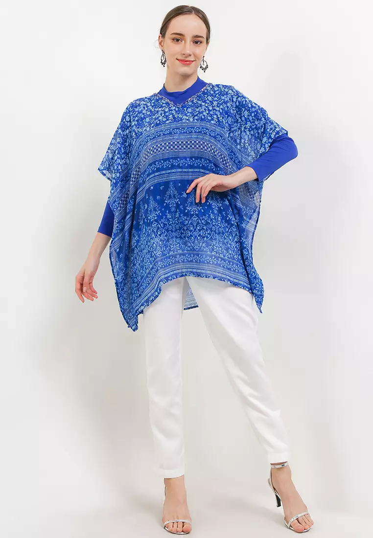 Chanira Festive Reeha Kaftan-Aqua Blue