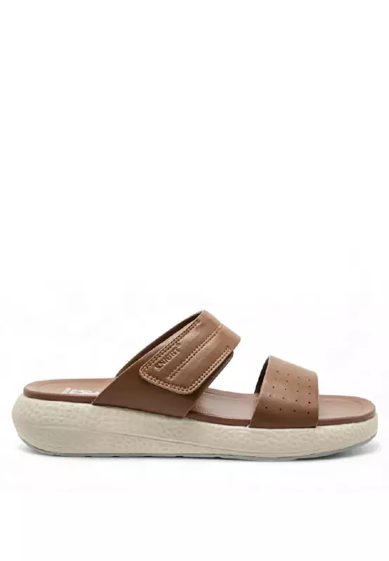 Discount on Knight  shoes - SKU: Knight Men Slip On Faux Leather Classic Casual Sandals - 250140045