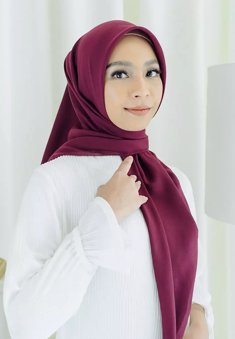 Haraa Voal Eyelash Ruby Wine