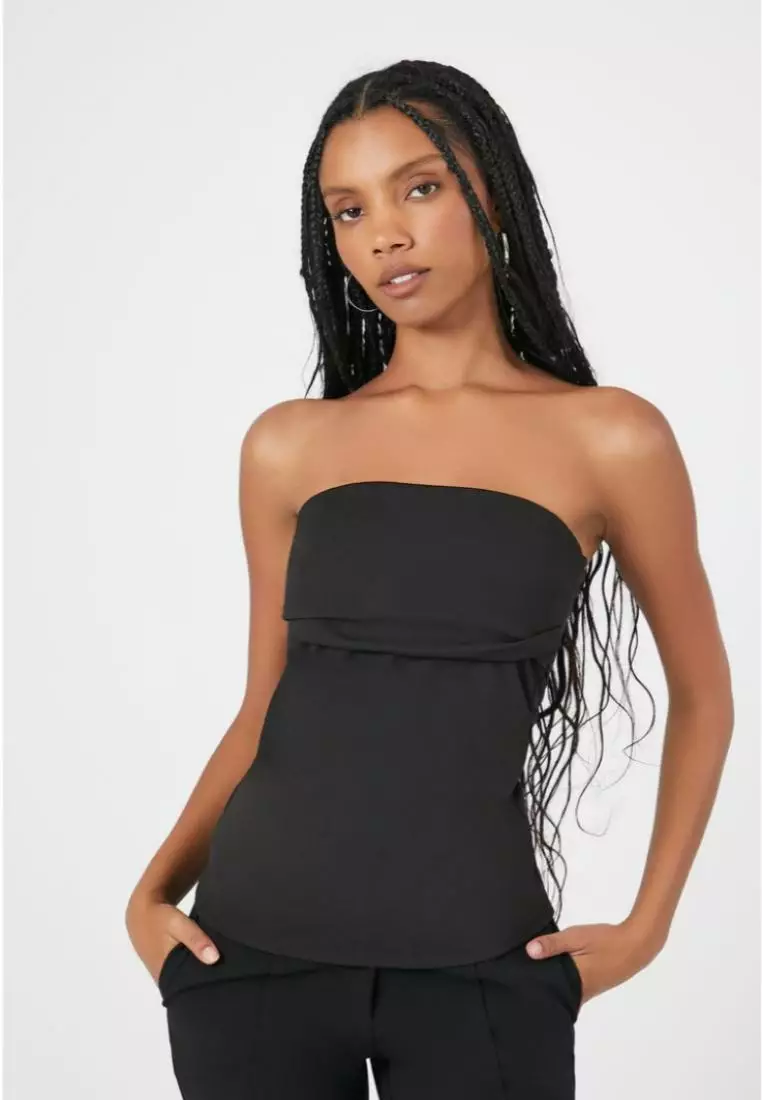 Buy FOREVER 21 Foldover Tube Top 2024 Online ZALORA Philippines