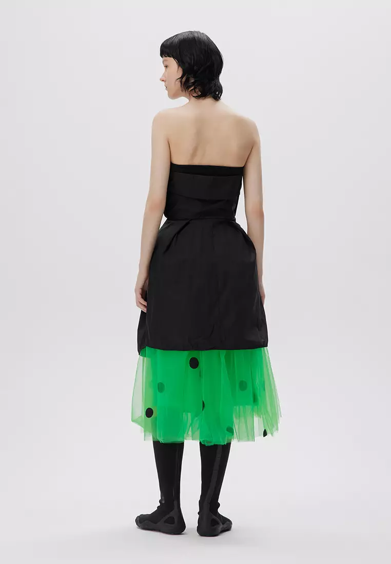 JNBY Women's Polka Dot A-Line Netted Skirt