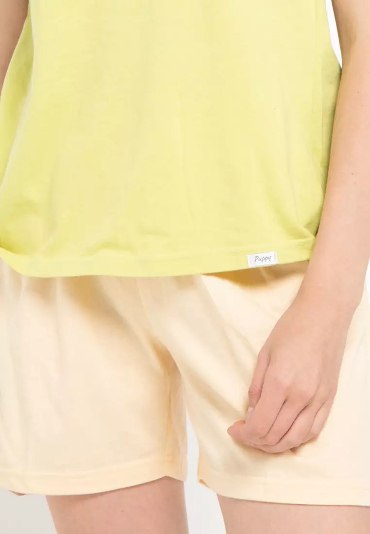 Pyjama Short Sleeve Short Pants Flower Sleepwear