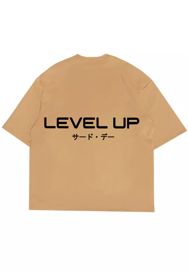 MTV56 Kaos Oversize Gym ScubaLux "level up" khaki