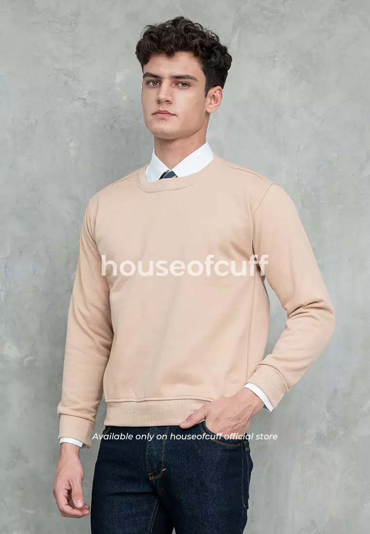 Houseofcuff Sweatshirt Sweater Basic Crewneck Krem
