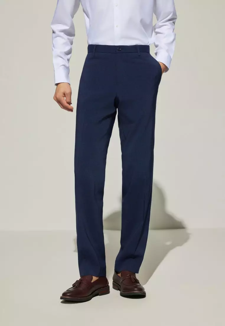 G2000 Cool Touch Multy-Way Stretch Smart Fit Check Suit Pants