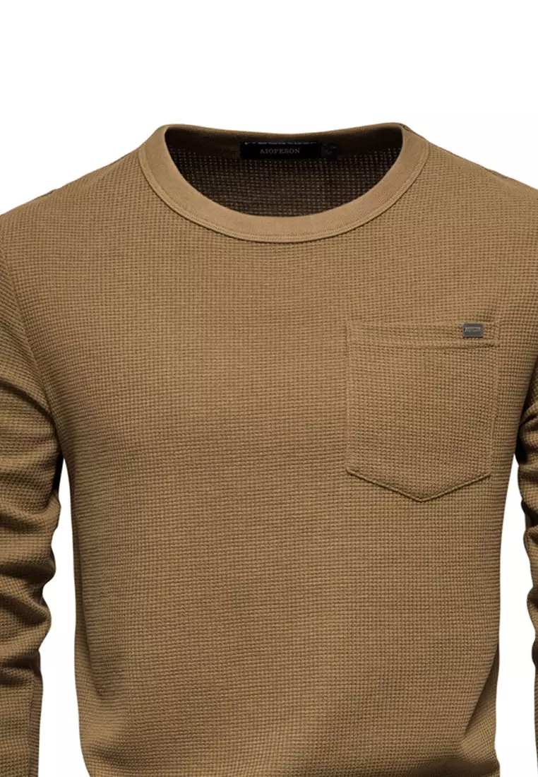 Waffle Long Sleeve T-shirt‌ AX-TS1078