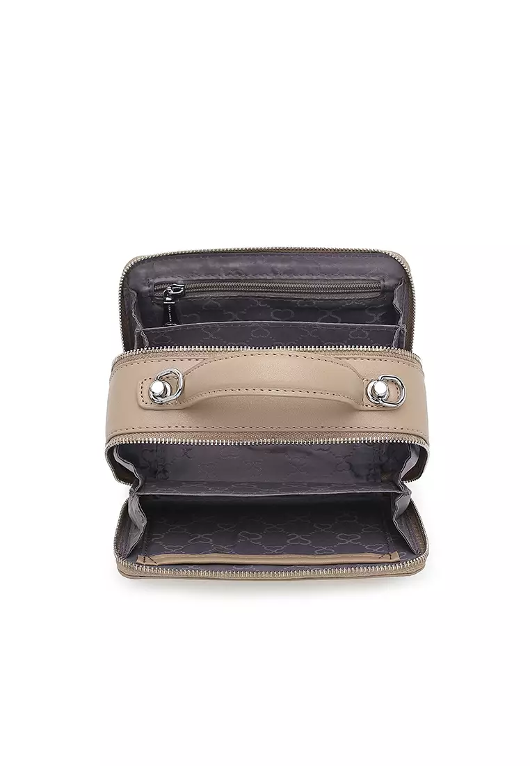 Women's Top Handle Bag / Sling Bag / Crossbody Bag / Shoulder Bag (Tas Tangan Wanita / Tas Selempang Wanita / Tas Bahu Wanita) - Krem