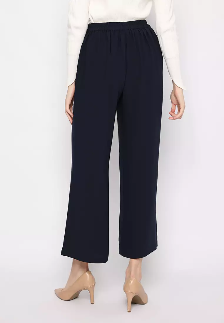 Plain Long Kulot Navy