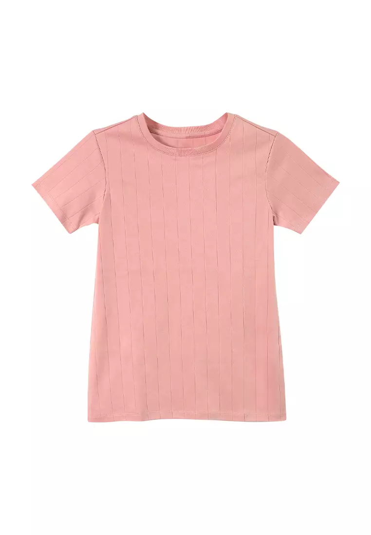 Buy POP Shop Ladies Basic Crew Neck Tee Light Pink 2024 Online