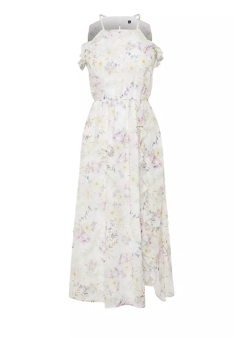 Floral Pattern Midi Dress
