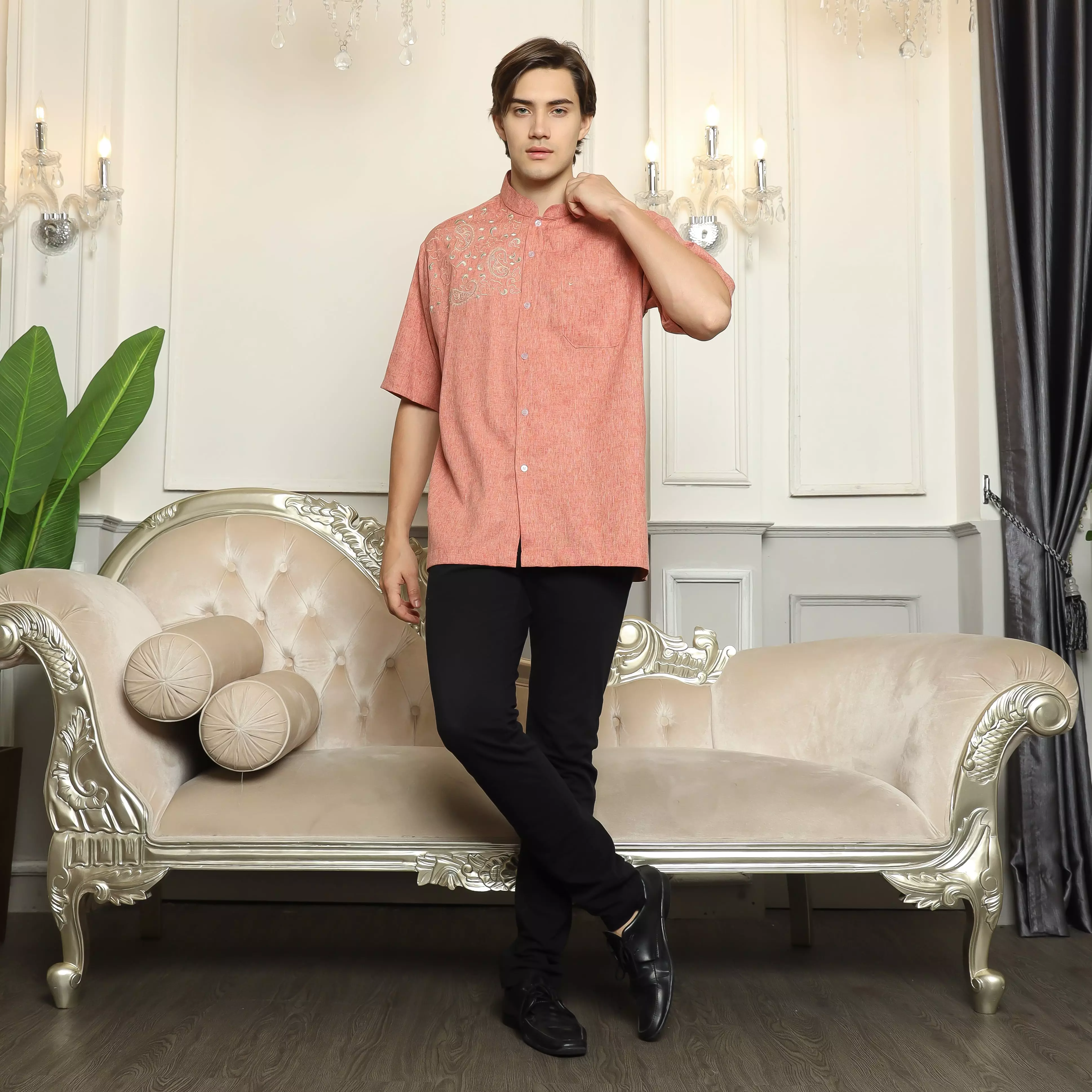 Baju Koko Sarimbit KK 40 Orange