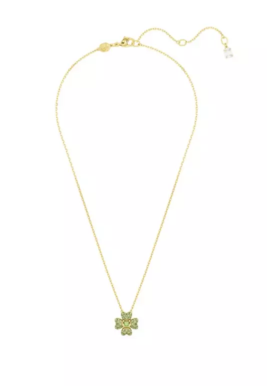 Idyllia Pendant Clover Green Gold-Tone Plated