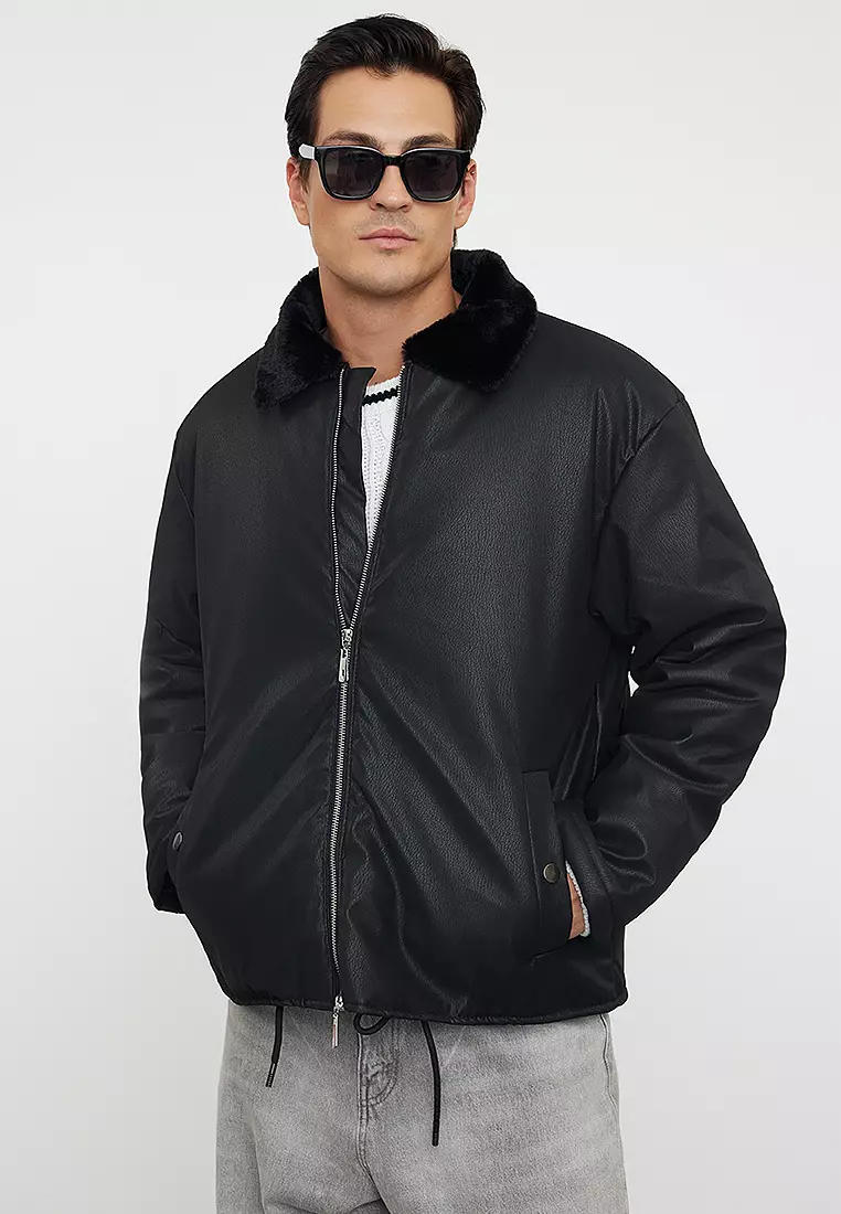 Trendyol Faux Fur Collar Jacket