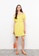 LC WAIKIKI yellow Boat Collar Straight Short Sleeve Women's Dress E5736AAAC7A2CDGS_1