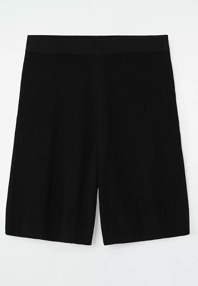 Ribbed-Knit Bermuda Shorts