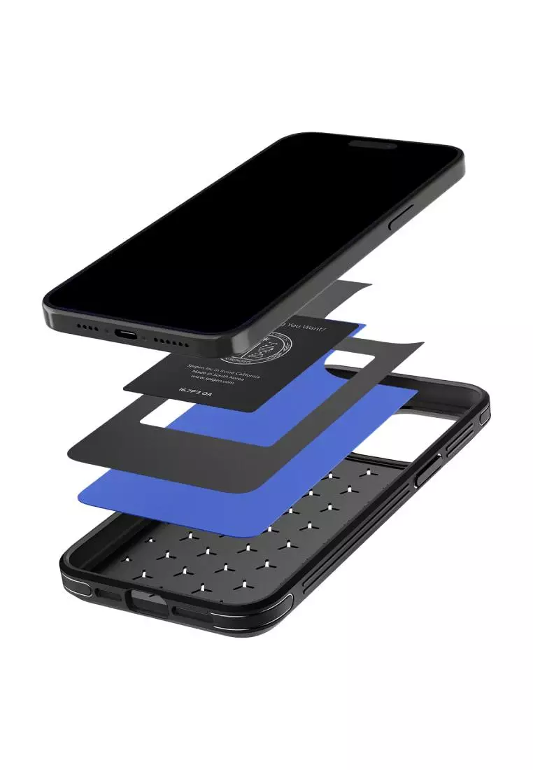 Spigen Cryo Armor Arctic Flow Tech Designed for iPhone 14 Pro Case Matte  Black