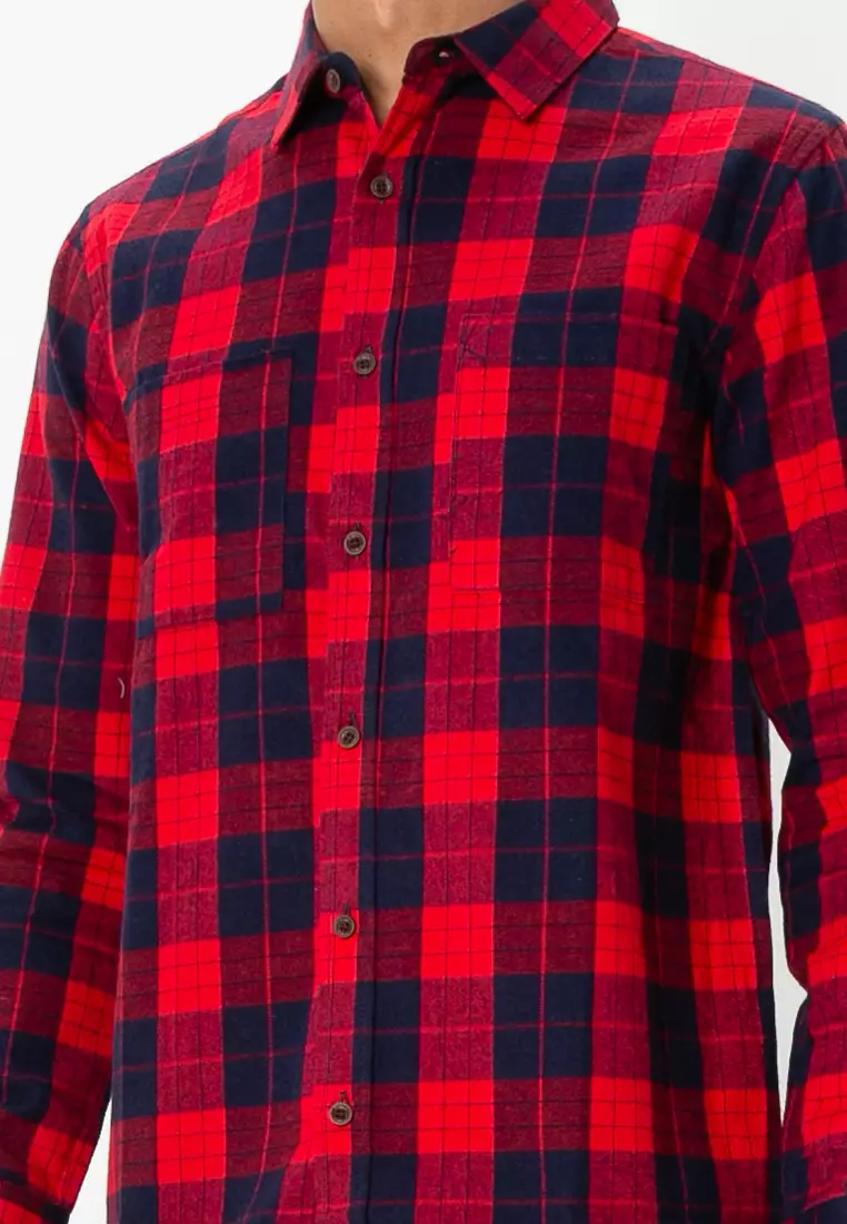 Flannel Plaid Long Sleeves Shirt