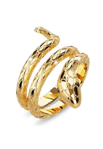 Bullion Gold gold BULLION GOLD Cobra Coiled Ring In Gold C22C2AC6126642GS_1