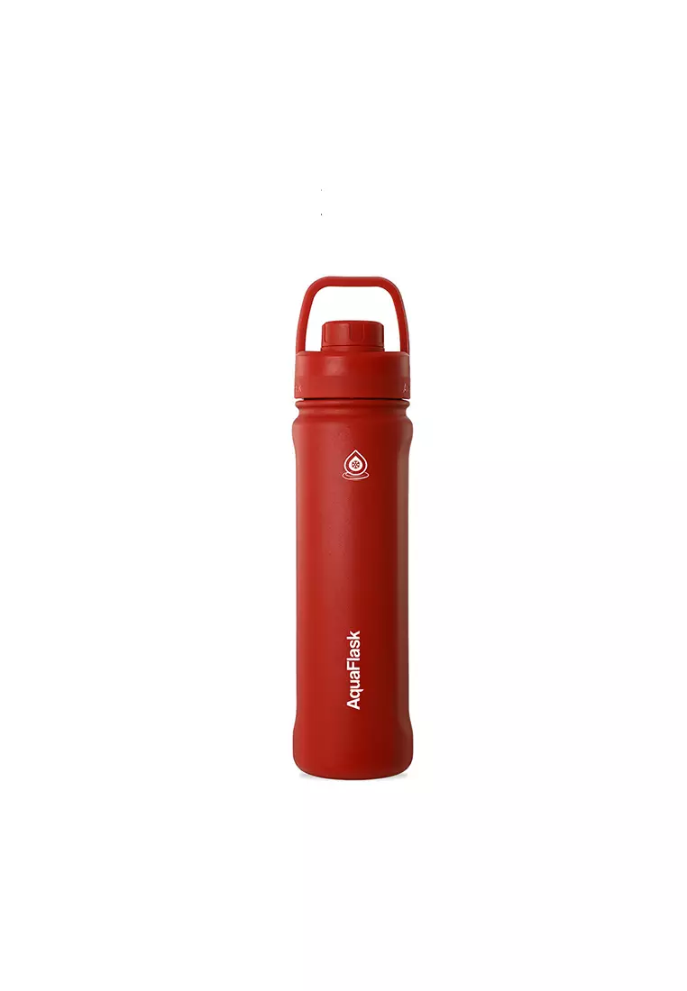 22oz Cherry Red New Sports Lid Bottle Wide Mouth Vacuum Insulated Stainless Steel Drinking Water Bottle