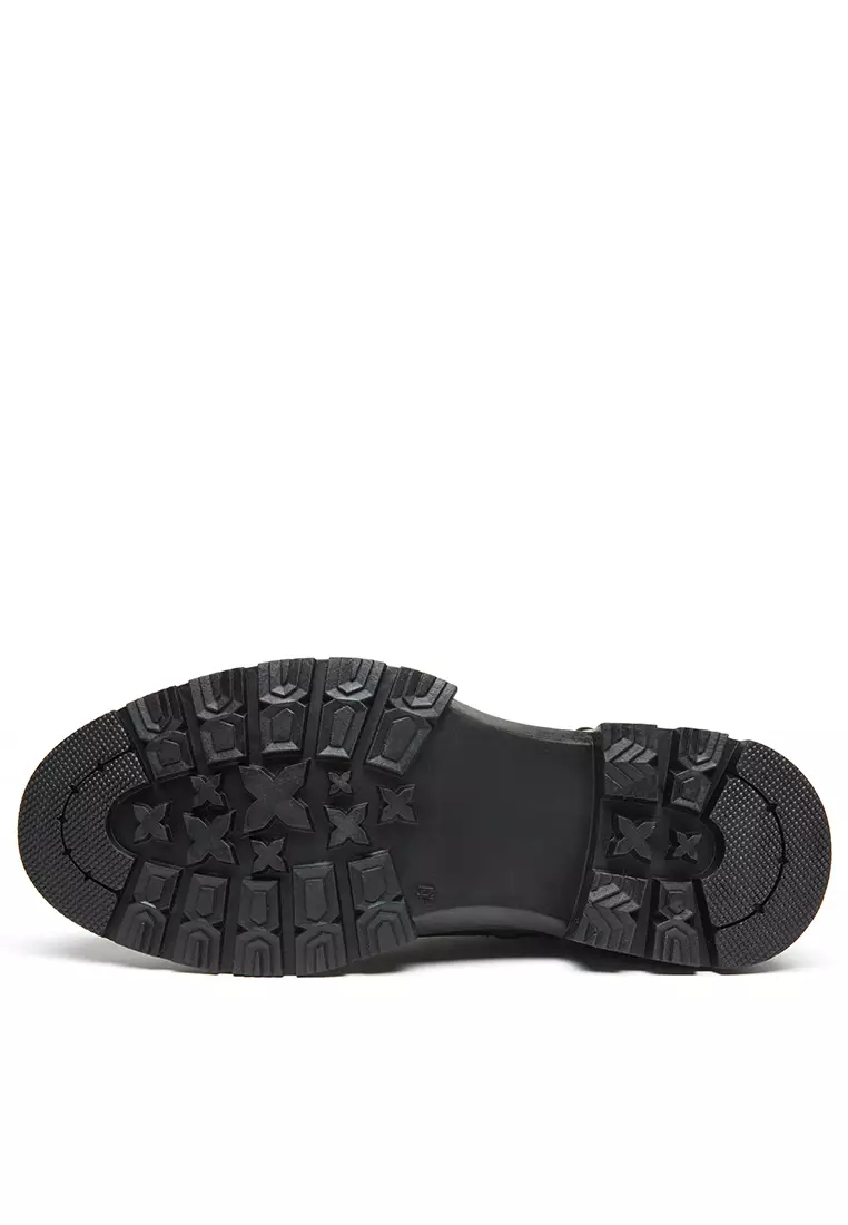 Platform Side Zipper Utility Boots KB26M01