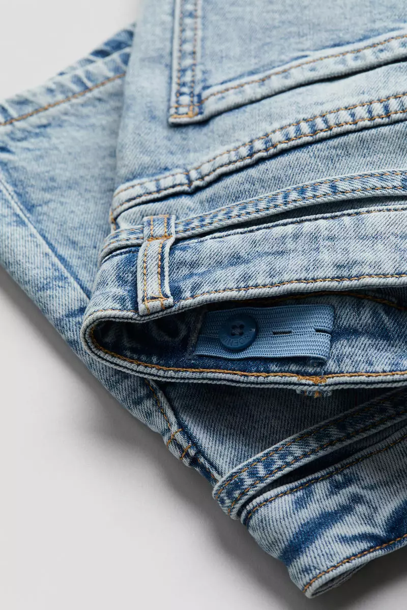 Short En Jean H&M Délavé Et Déchiré - Taille 10 (US)/40 (EUR), 5 Pouces, Stretch, Occasion