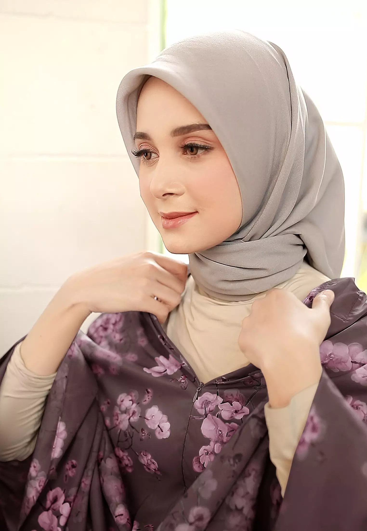 Zelena - Hana Flora Prayer Set | Mukena Travel 2in1 - Spring