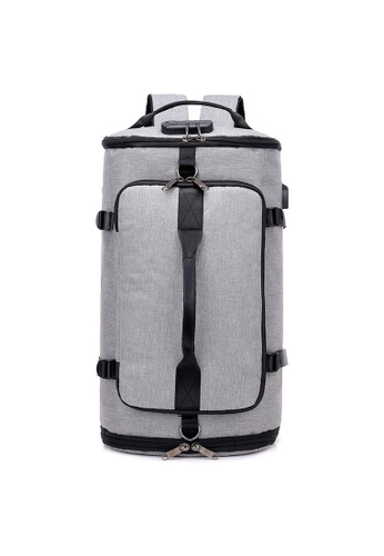 Lara grey Men's Fashionable Oxford Cloth Anti-theft Outdoor Sports Leisure Backpack - Grey E87D9AC6998C37GS_1