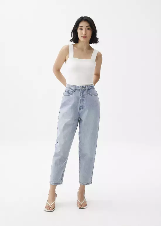 Celana Wanita - Flynn Cropped Mom Jeans