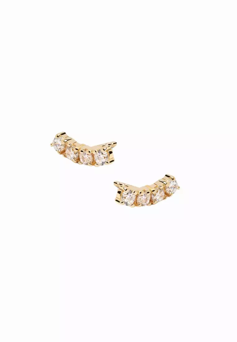 Quattro Diamond 18K Gold Stud Earrings
