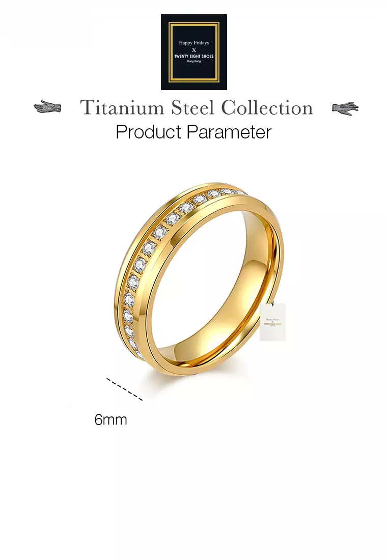 Titanium Steel Zircon Ring JW QF-JZ850