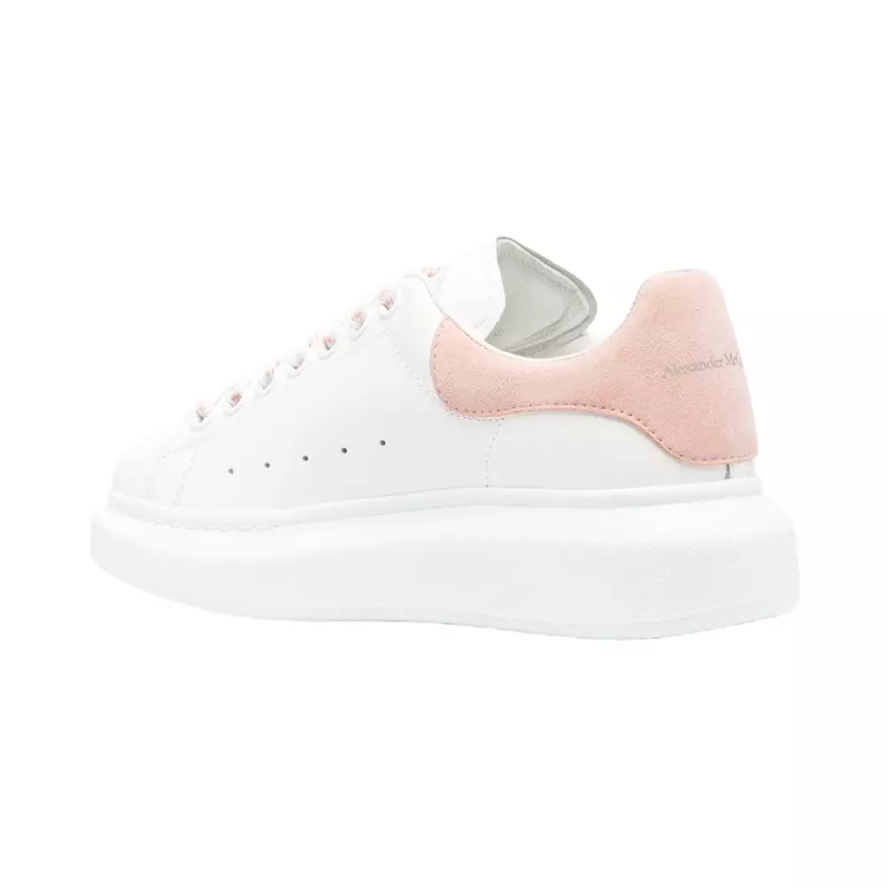 Alexander McQueen women's leather/mesh sneakers beige/pink