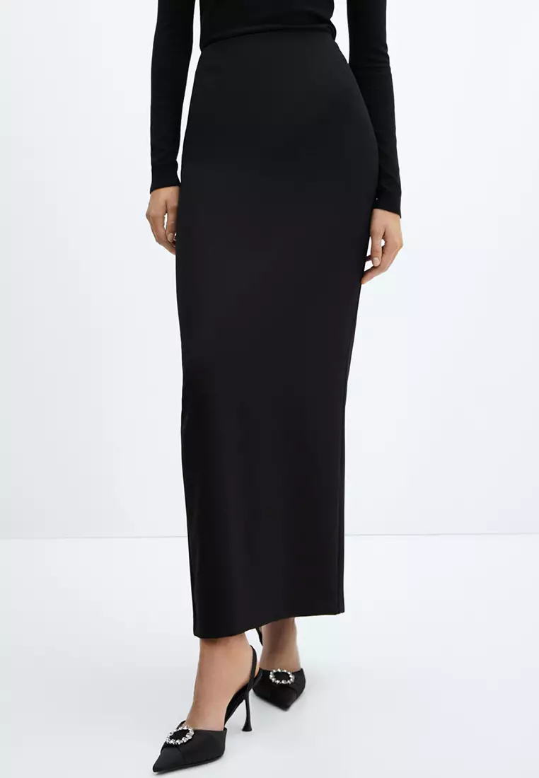 Long straight maxi skirt jersey hotsell