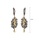 Glamorousky silver 925 Sterling Silver Plated Black Fashion Elegant Leaf Citrine Geometric Earrings 07317ACE359479GS_2
