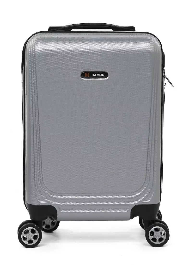 Caroline Koper Hardcase Unisex Size 18 Inch Tas Travel Large Compartment Material ABS+PVC Coated ORIGINAL - Gray