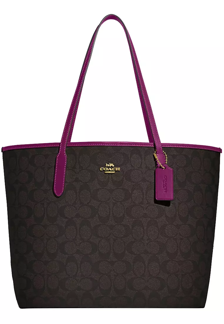すぐ完売のロングセラー★COACH City Tote In Signature Canvas COACH® Outlet | City Tote Bag In Signature Canvas