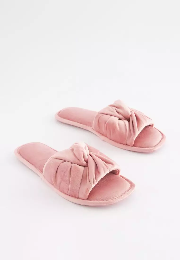 Buy NEXT Velvet Bow Slider Slippers 2024 Online ZALORA Singapore