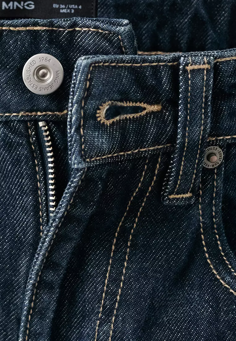 Wide Leg Jeans With Turn-Up Hem