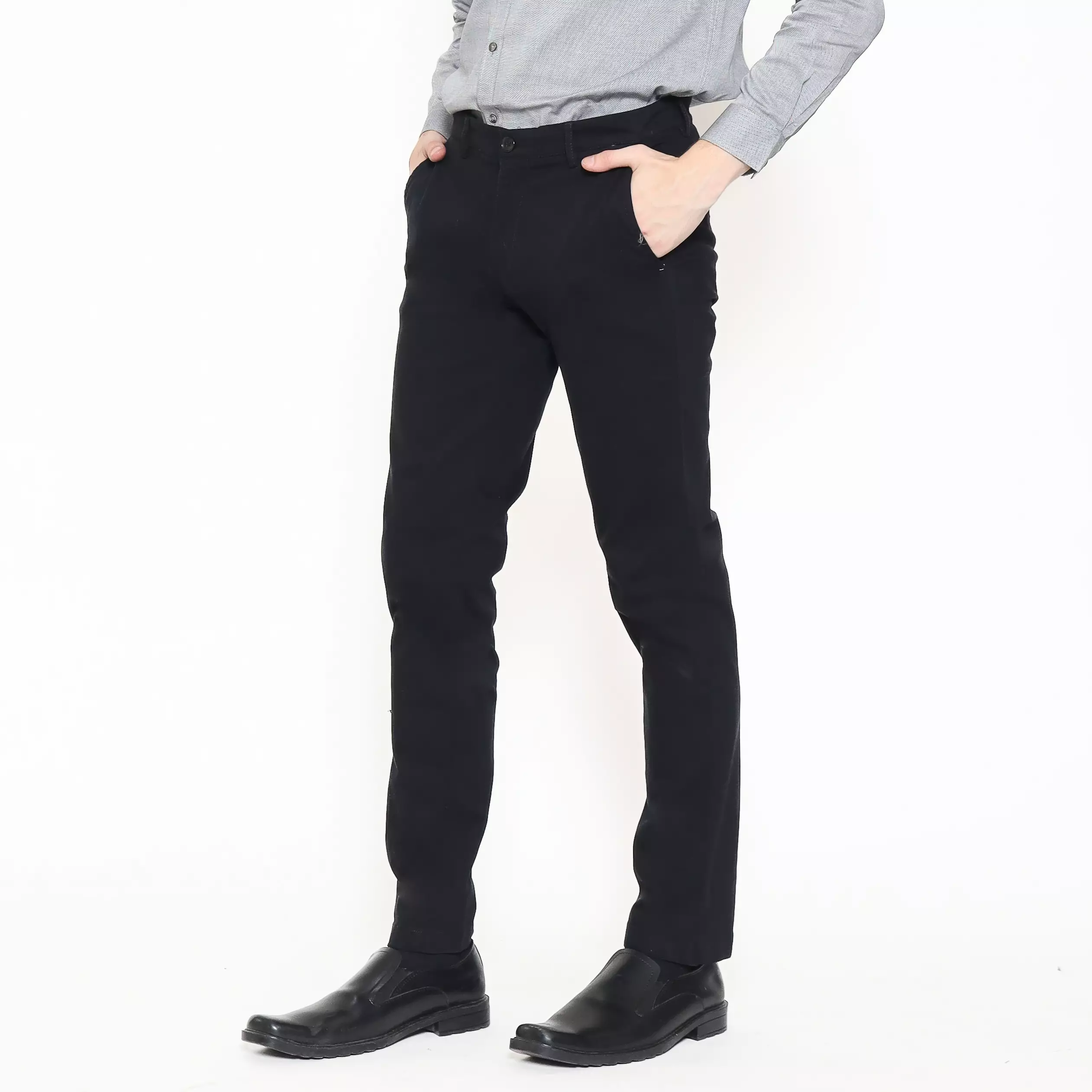 Schoeller Celana Chinos Pria – Branded Kualitas Premium | Warna Black – JON-SF