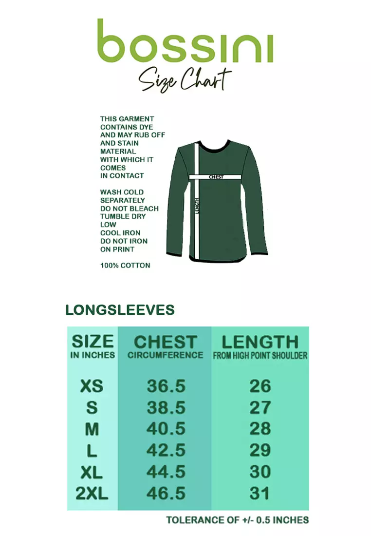 Bossini full sleeve t shirt sales